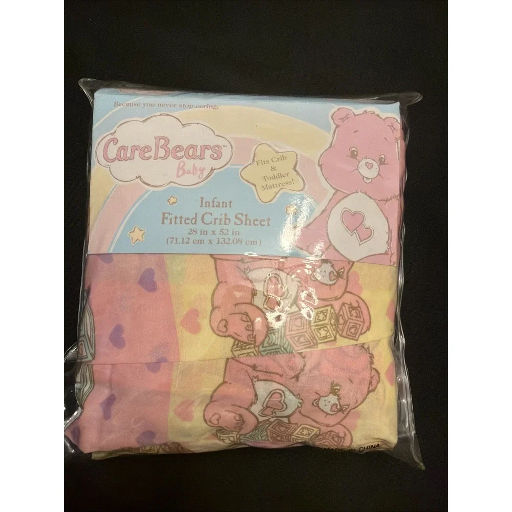 Vintage Care Bears Fitted Crib Sheet New In Pack 2006 American Greetings